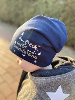 Beanie - Uni mit Aufdruck