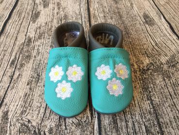 Preview: Lederpuschen Blumen