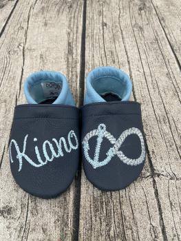 Preview: Lederpuschen Ankerschleife