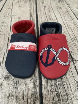 Preview: Lederpuschen Ankerschleife