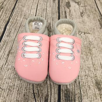 Preview: Lederpuschen Sneaker mit Pusteblume