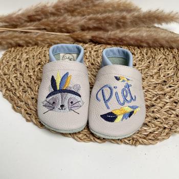 Lederpuschen Boho Waschbär