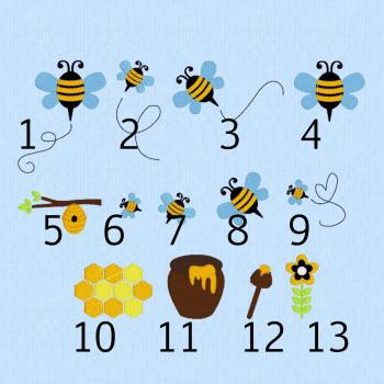 Stickdatei Bienen